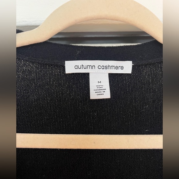 100% Cashmere Black Button Front Cardigan - Picture 3 of 4